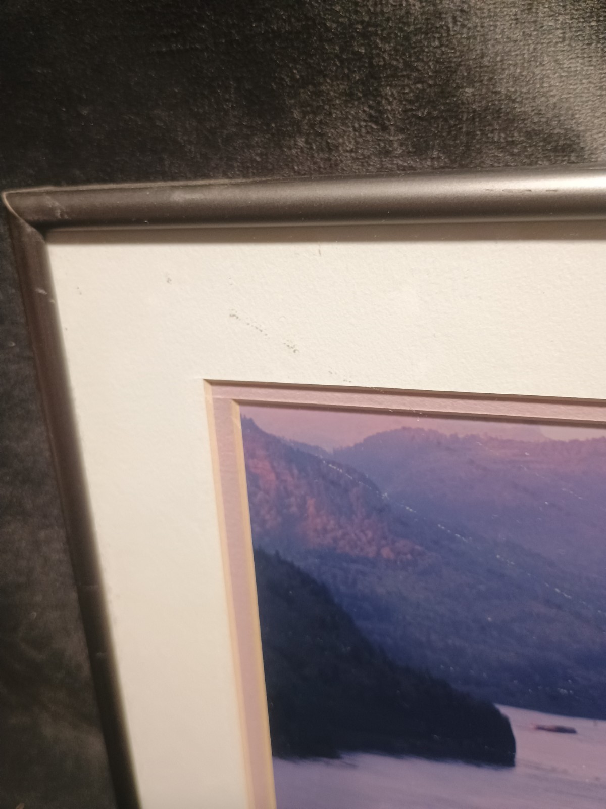 Crown Point Sunset Columbia River OR WA Ken Burkhart Photography Framed 8 X 16″