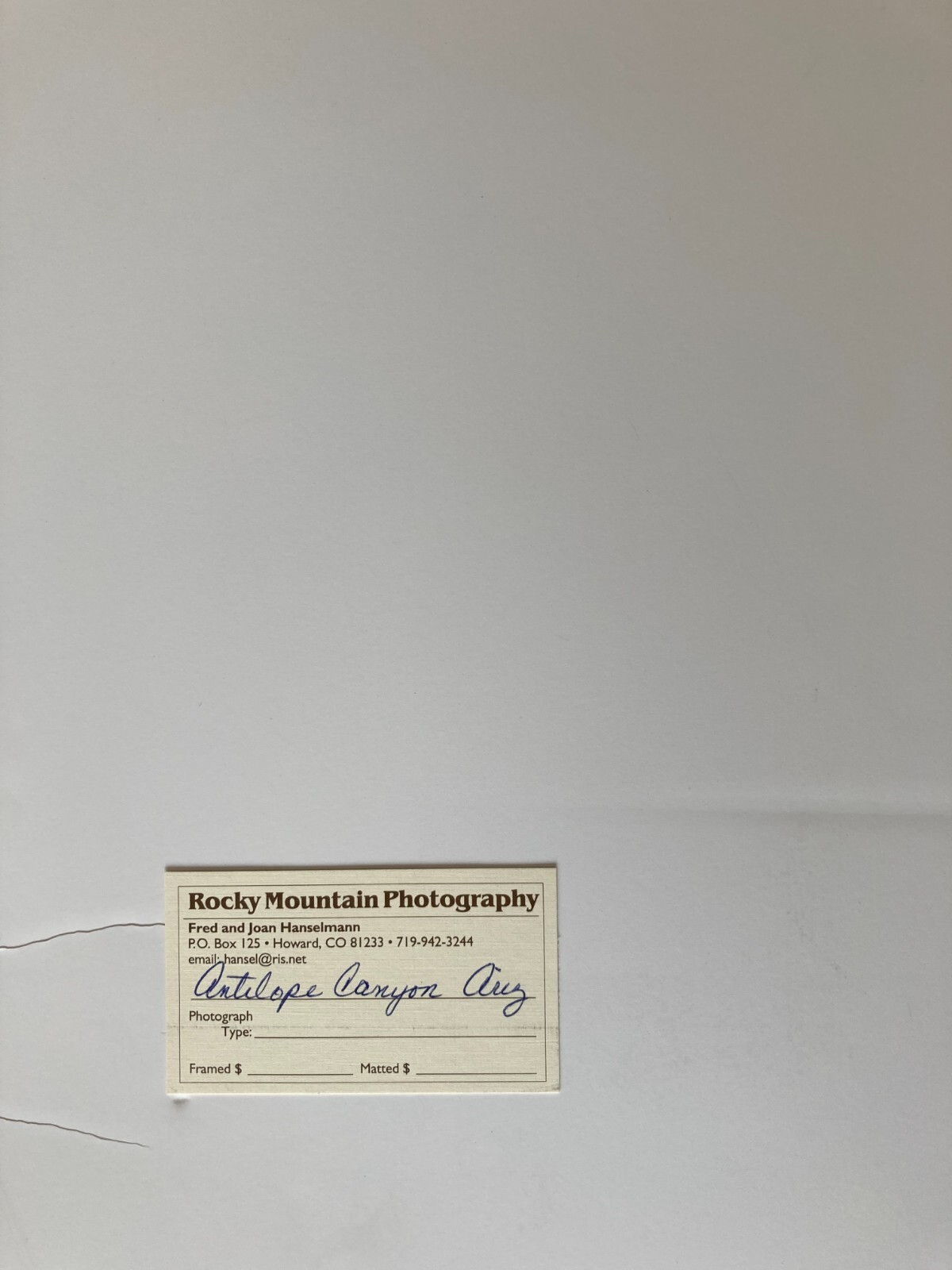 ANTELOPE CANYON, ARIZONA X2 Signed FRED & JOAN HANSELMANN Limited Edition Print