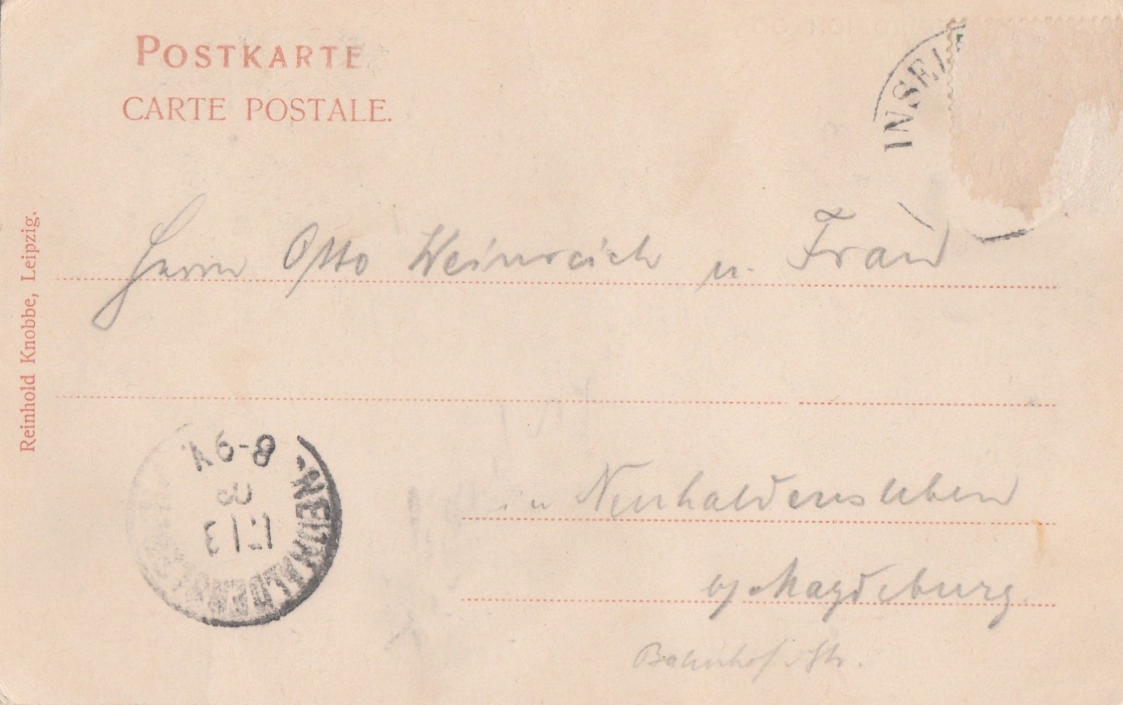 Friedrichroda Ansichtskarte verschickt nach Magdeburg aus dem Jahr 1903