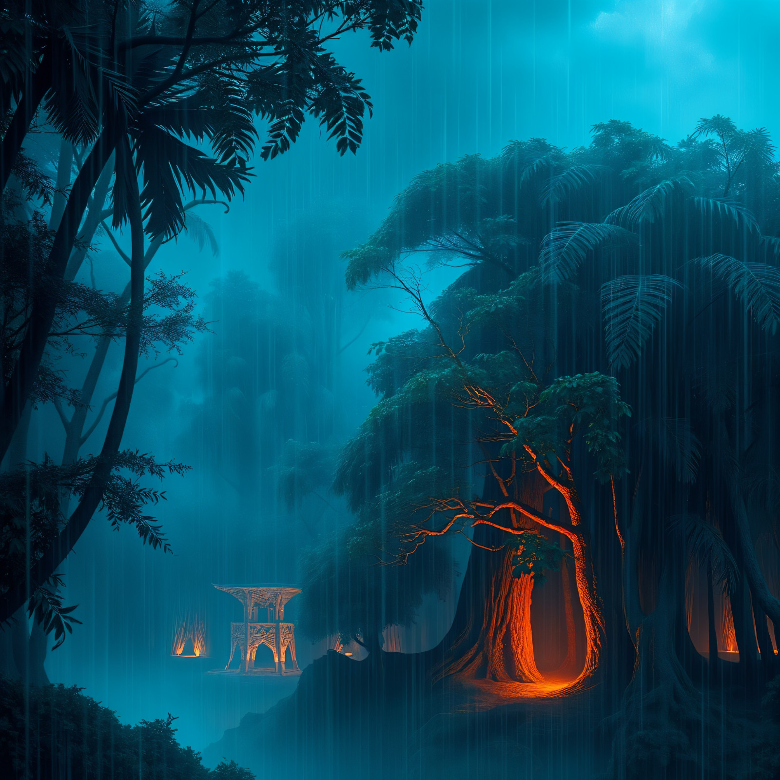 5 Digital Image Picture Wallpaper Background Desktop AI Art Rain Forest