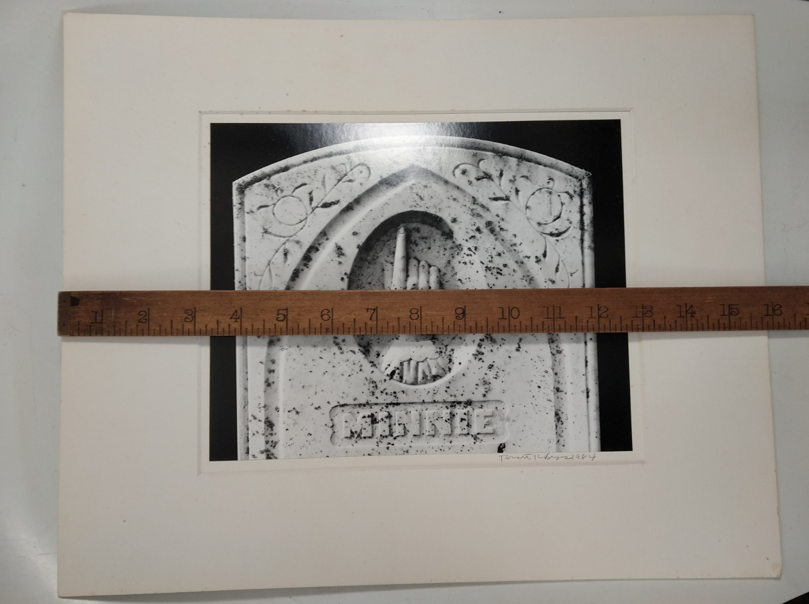 Robert K Byers (1918 – 2021) Signed 1984 Church Gravestone Tomales CA Photograph