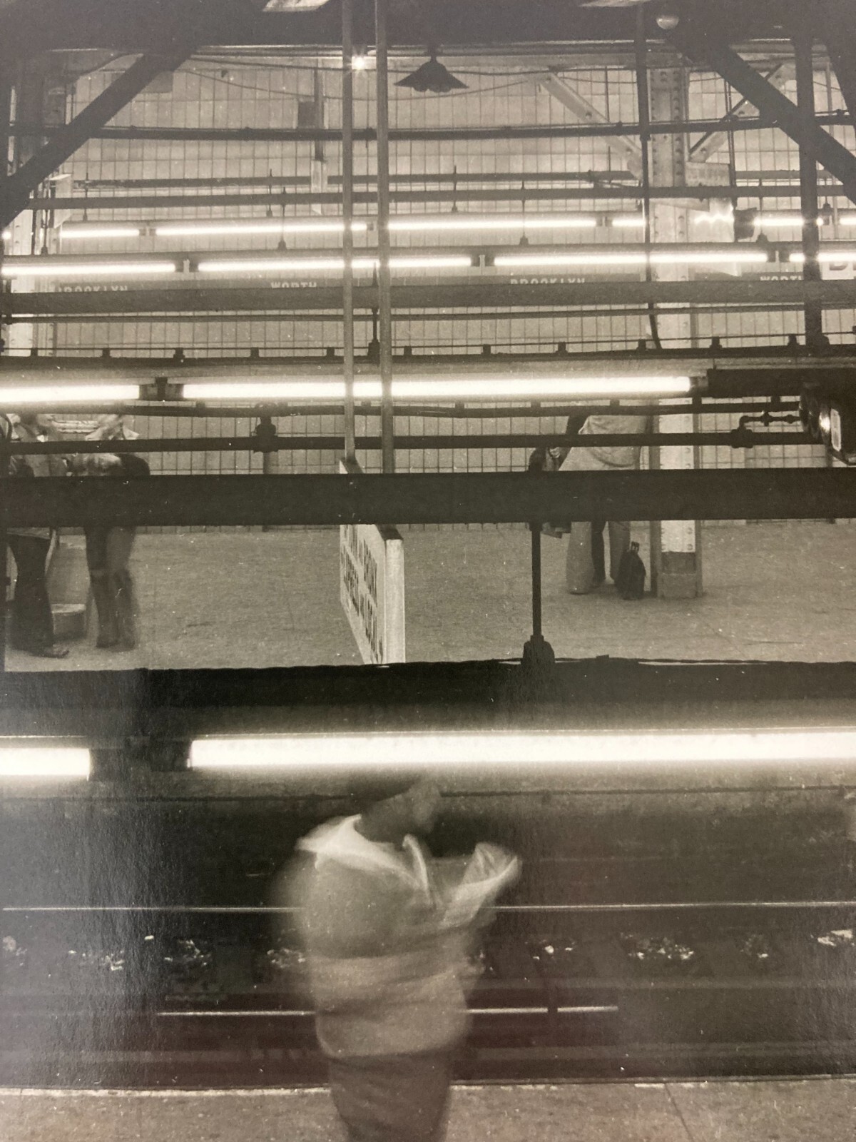 LEONARD SUSSMAN Signed NEW YORK CITY SUBWAY 1977 GELATIN SILVER PRINT & ETCHING