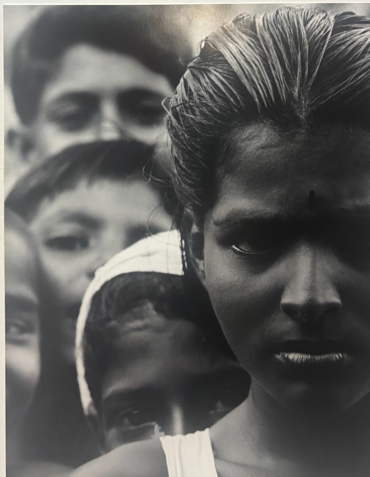 Original CLEMENS KALISCHER ‘Sarkej, India’ GIRL w 4 Boys SIGNED Gelatin PHOTO