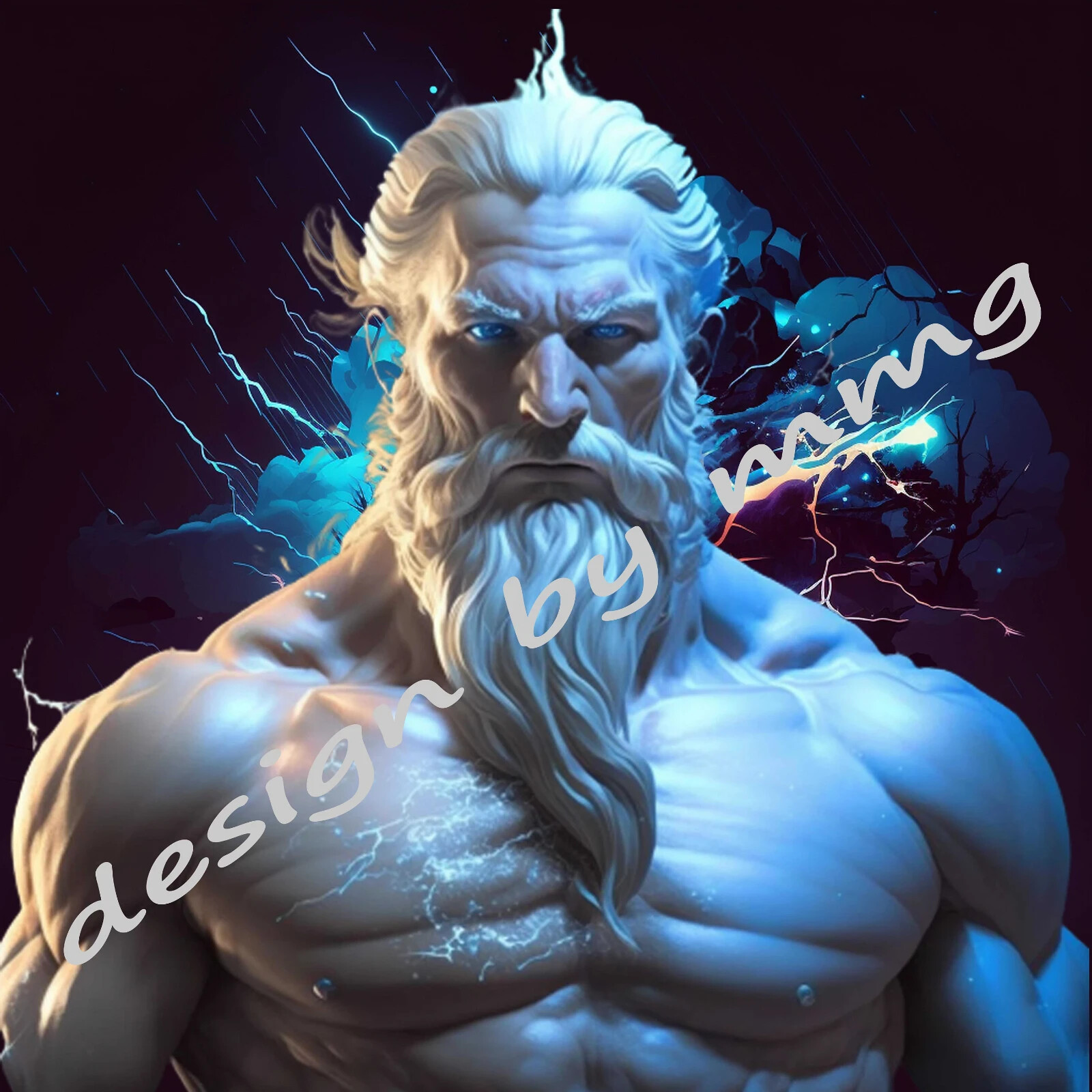 Digital Image Picture Photo Wallpaper ZEUS Olympian god of the sky & the thunder