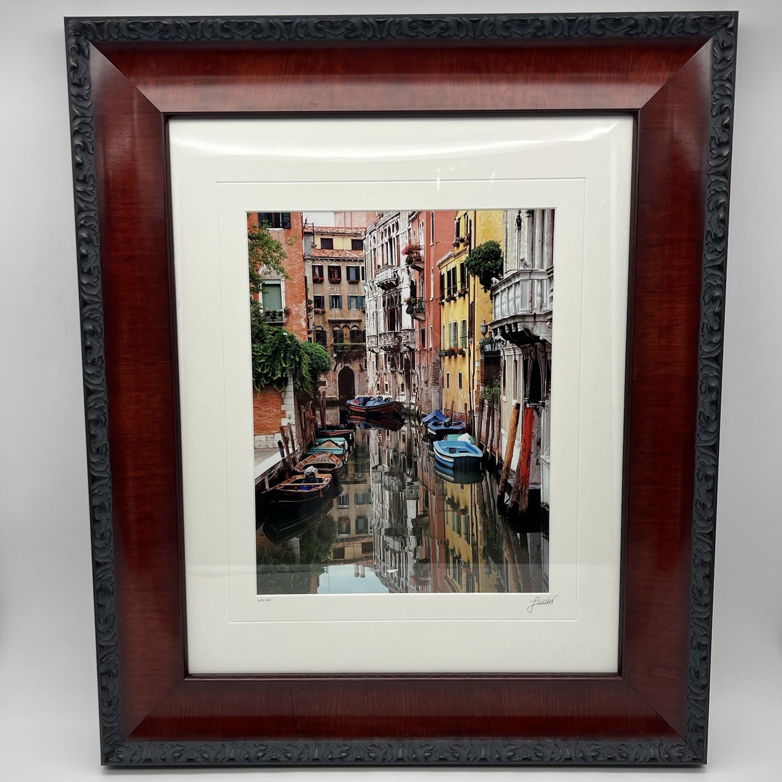 Luciano “Venice Canal Scene” Burano Italy Signed Limited Edition Photo 637/750