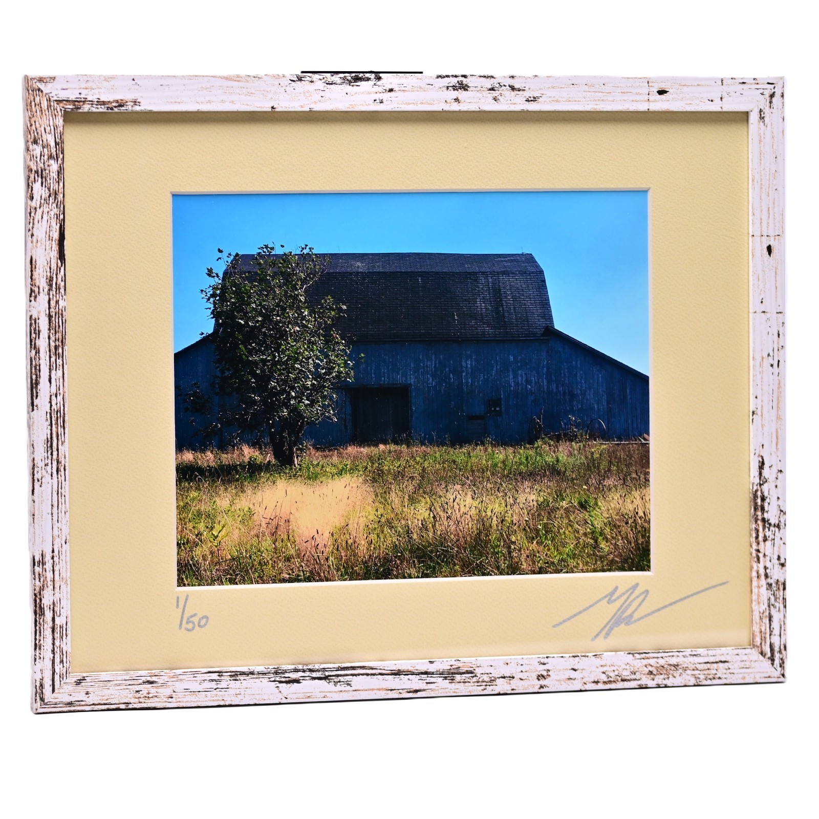 MICHAEL RAY Original Vintage Signed Long Island Landscape Barn Photograph Print