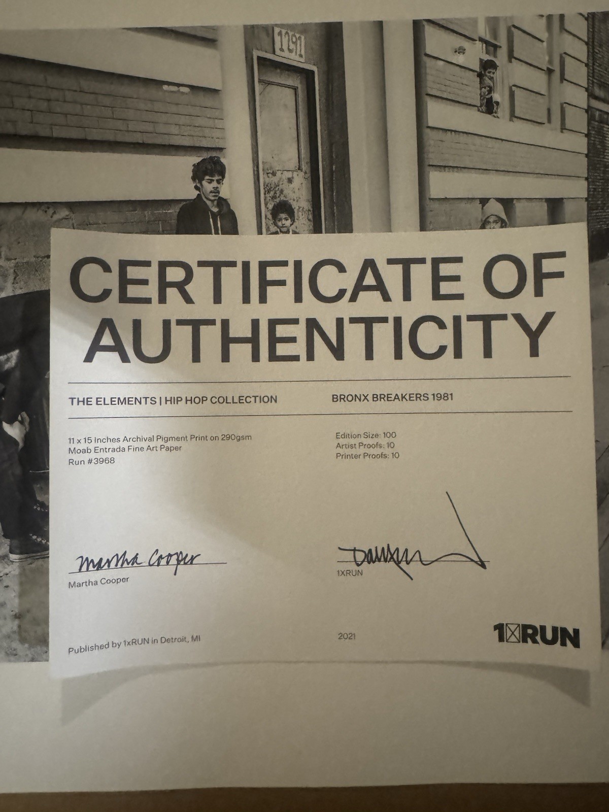 Martha Cooper Bronx Breakers 1981 11×15 Photo Signed Limited COA 1xRUN