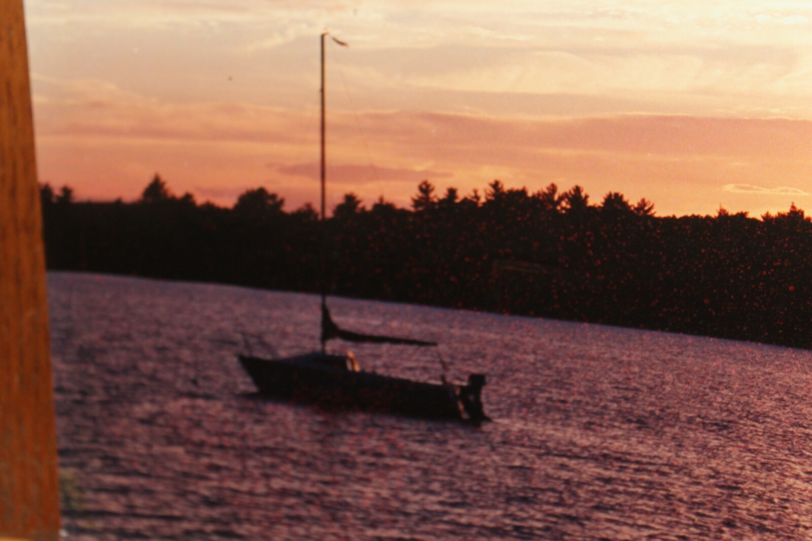 Vintage 8×12 Photo W. Beebe East Tennessee Sailboat Sunset