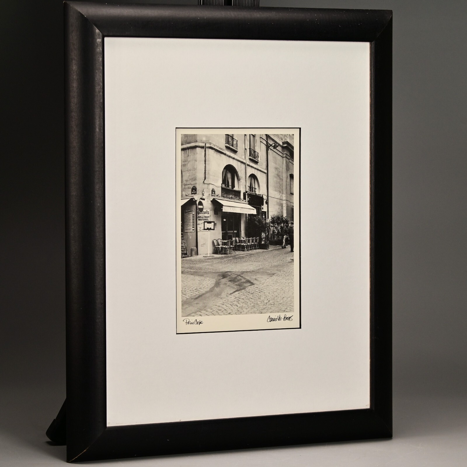 CONNIE BEGG Original Vintage Signed Paris Cafe Europe Cityscape Photograph Print