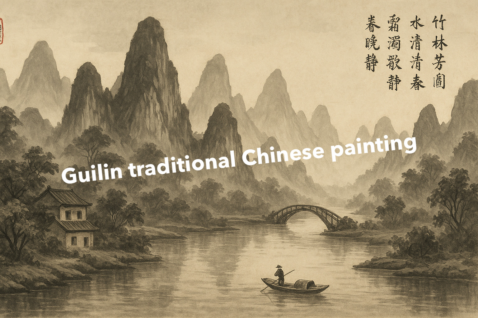 Guilin Traditional Chinese Painting (AI GENERATED IMAGE)