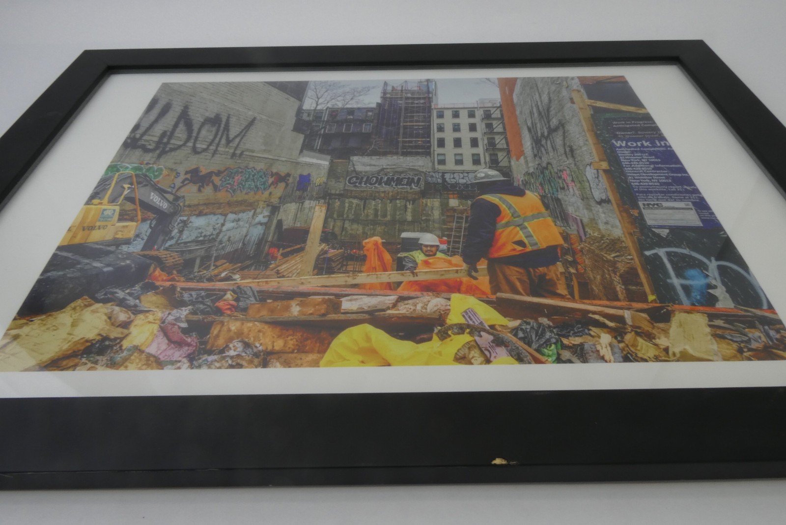 Urban NYC Construction Site Photograph Photo Print 41 Wooster Street SoHo Framed