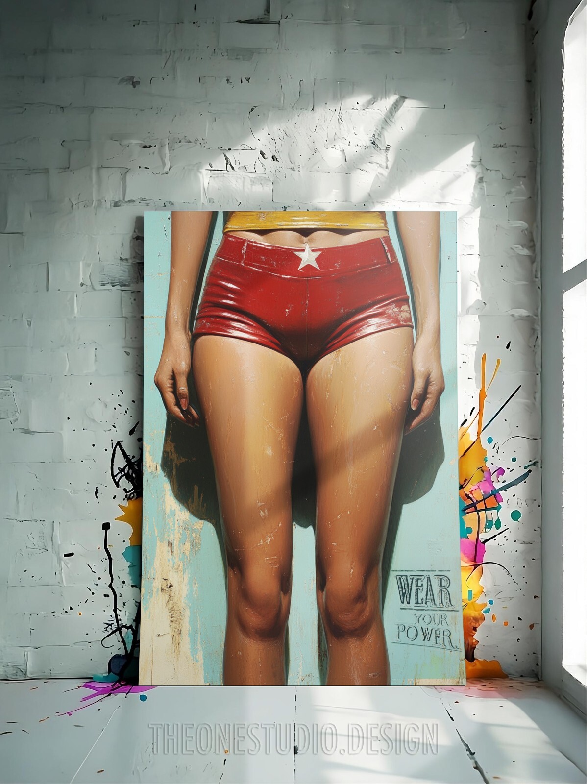 Retro Poster Digital Art Image Woman Model Photo High Res Picture for Print