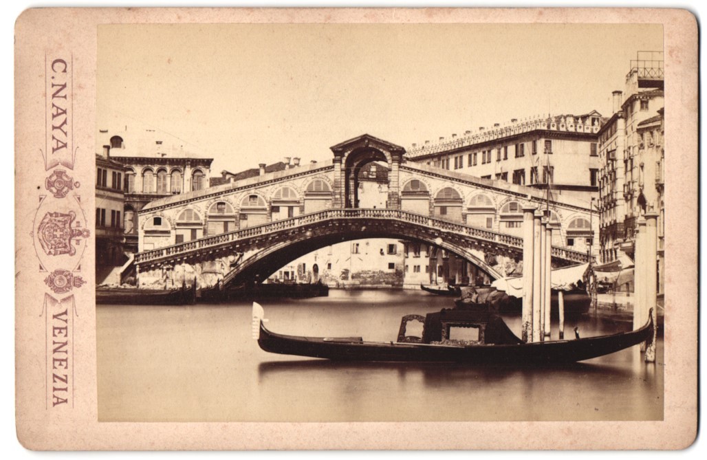 Photograph C. Naya, Venezia, View Venice, Piazza S. Marco, Bridge with Gonde