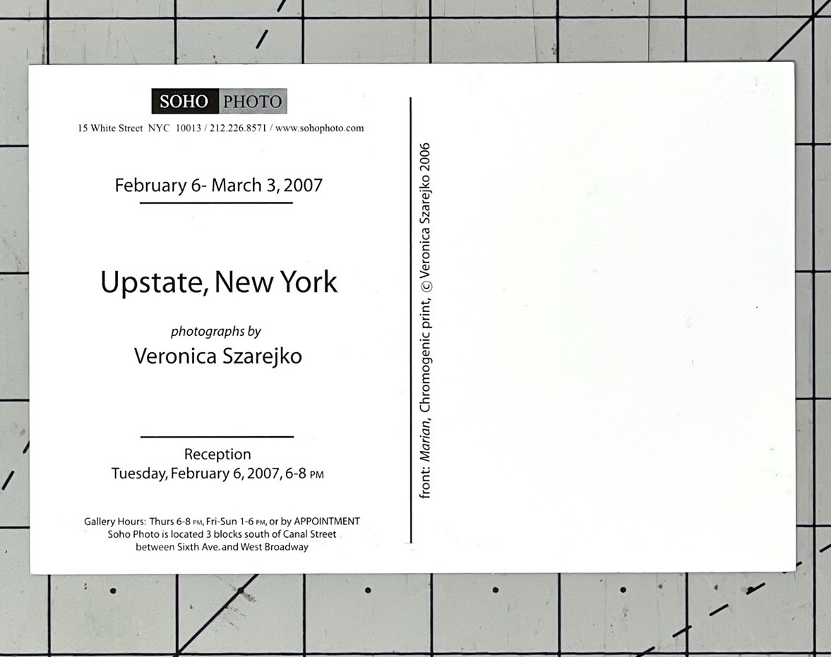 Veronica Szarejko Art Show Announcement Card 2007 – Upstate New York
