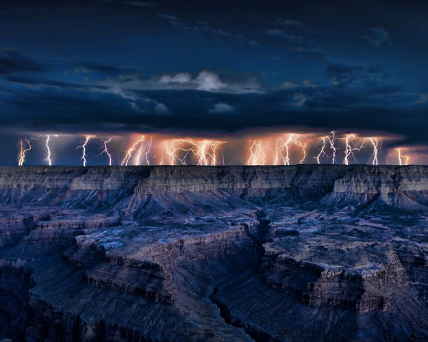 Arizona GRAND CANYON Glossy 8×10 Photo Lighting Storm Print Wall Art Poster