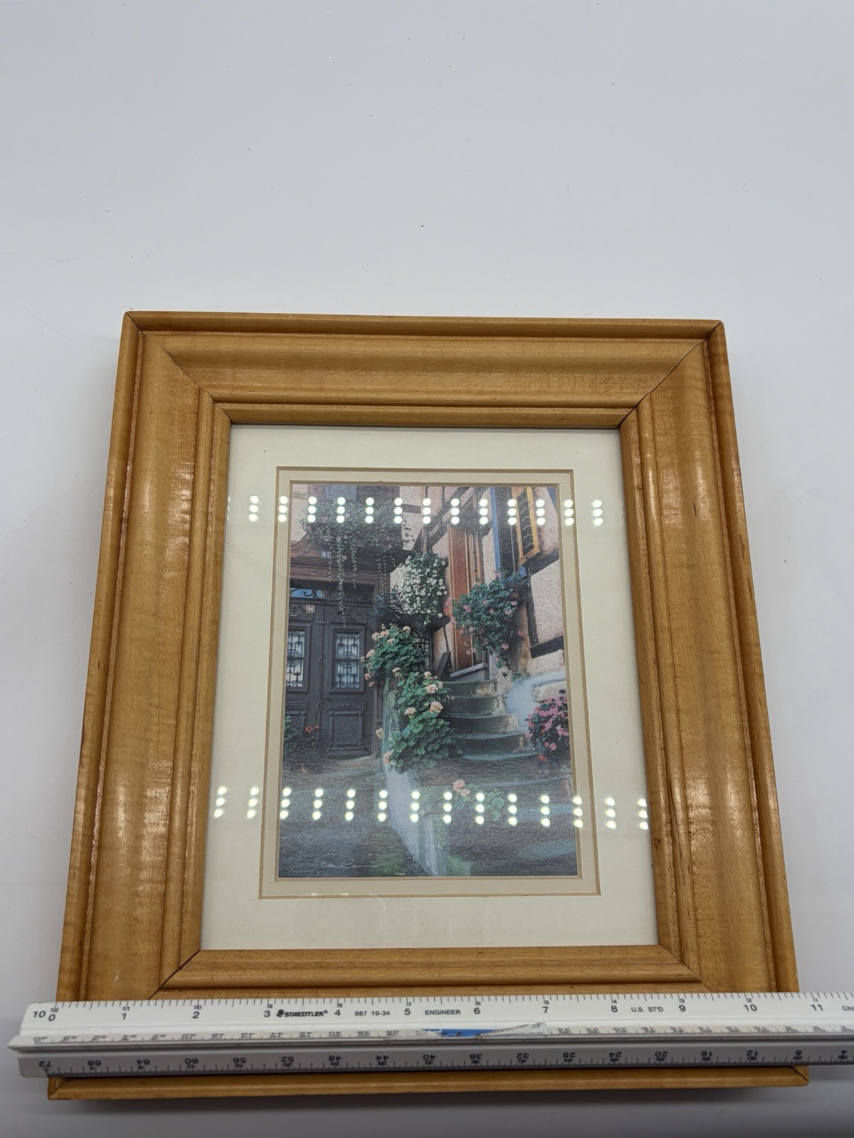 Scanlan Photo In Wood Matted Framed “Steps in Time” in Alsace, France