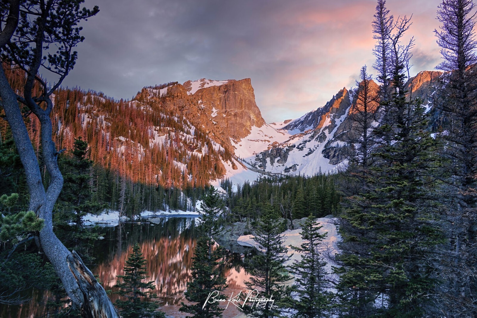 Dream Lake-Rocky Mountain National Park Colorado Framed Landscape Photograph