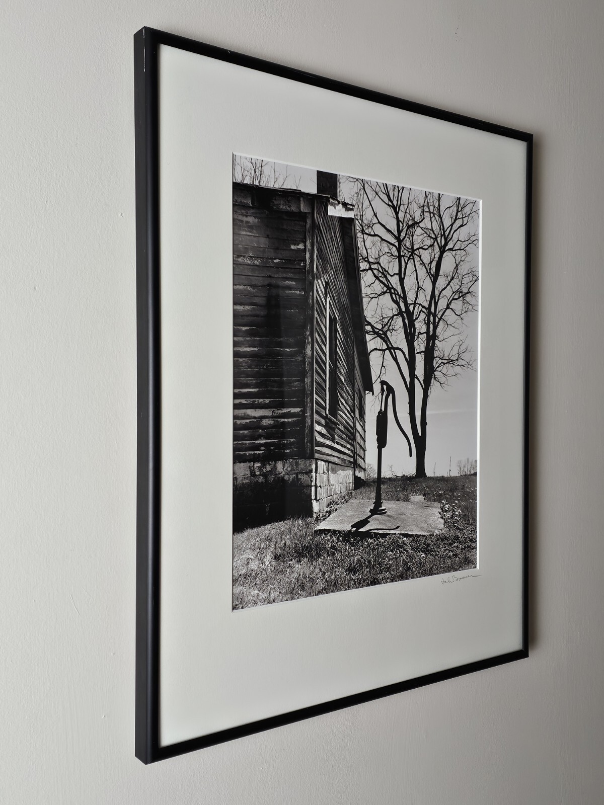 Original Signed John Bower 35mm Fine Art B&W Photograph 20×16 Framed Midwest Art