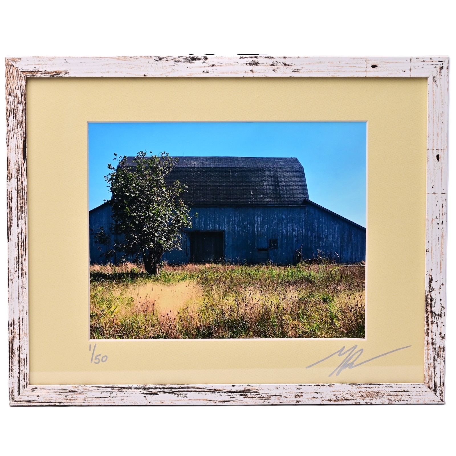 MICHAEL RAY Original Vintage Signed Long Island Landscape Barn Photograph Print