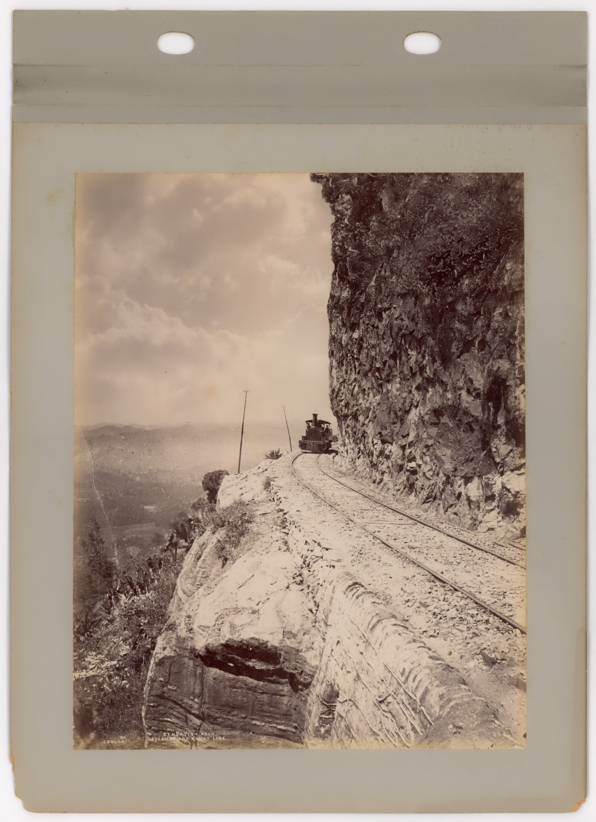 Darjeeling Himalayan Railway Loop Cylon Sri Lanka Narayen Scowen Albumen 1880