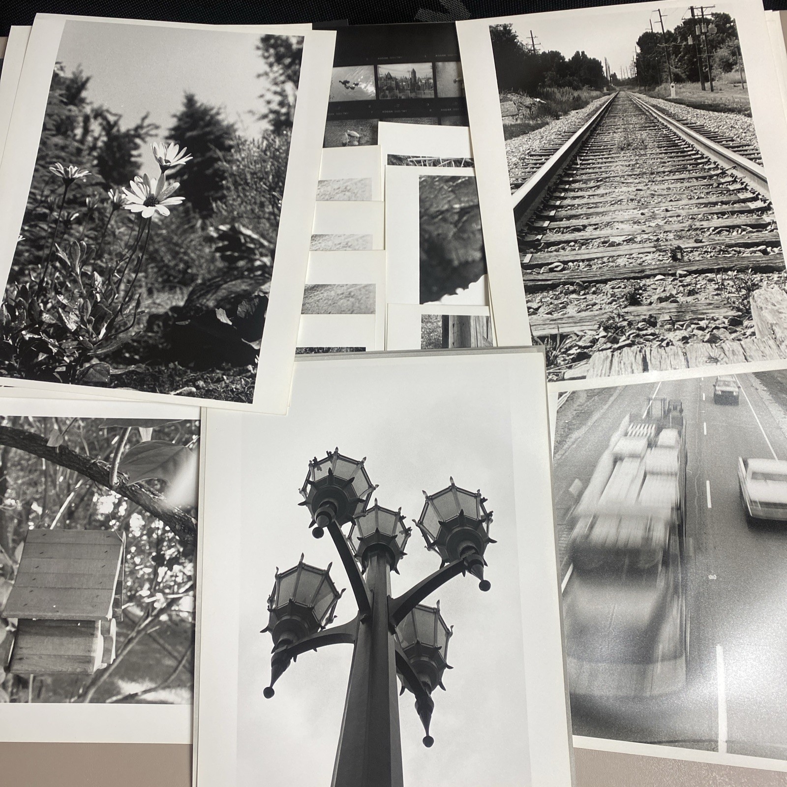 16 Prints black and white photography art Railroad Nature 8x10s