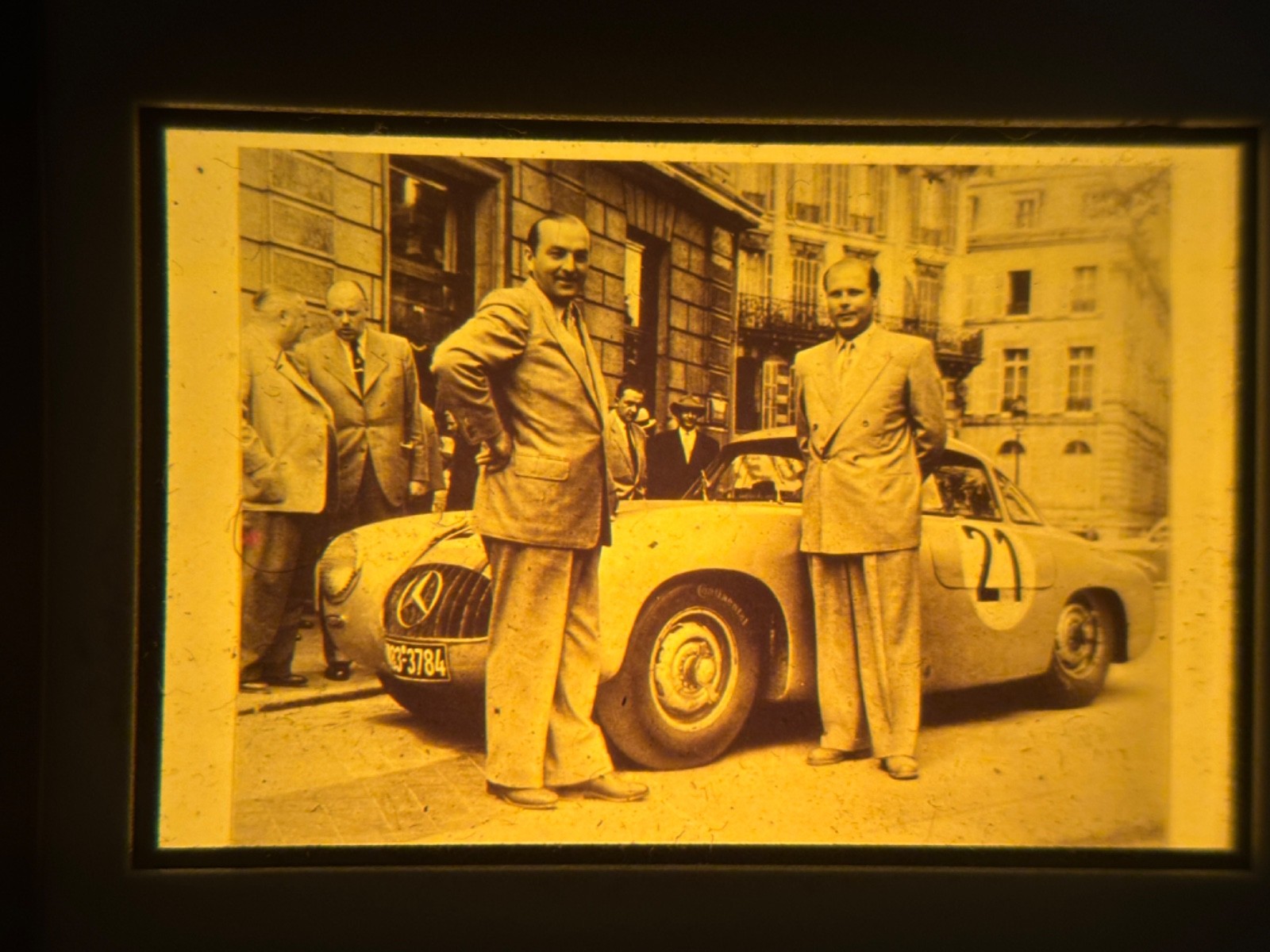 36x24mm Photo Slide Positive – Hans Klenk Racing Car 1950s Mercedes 300 SL