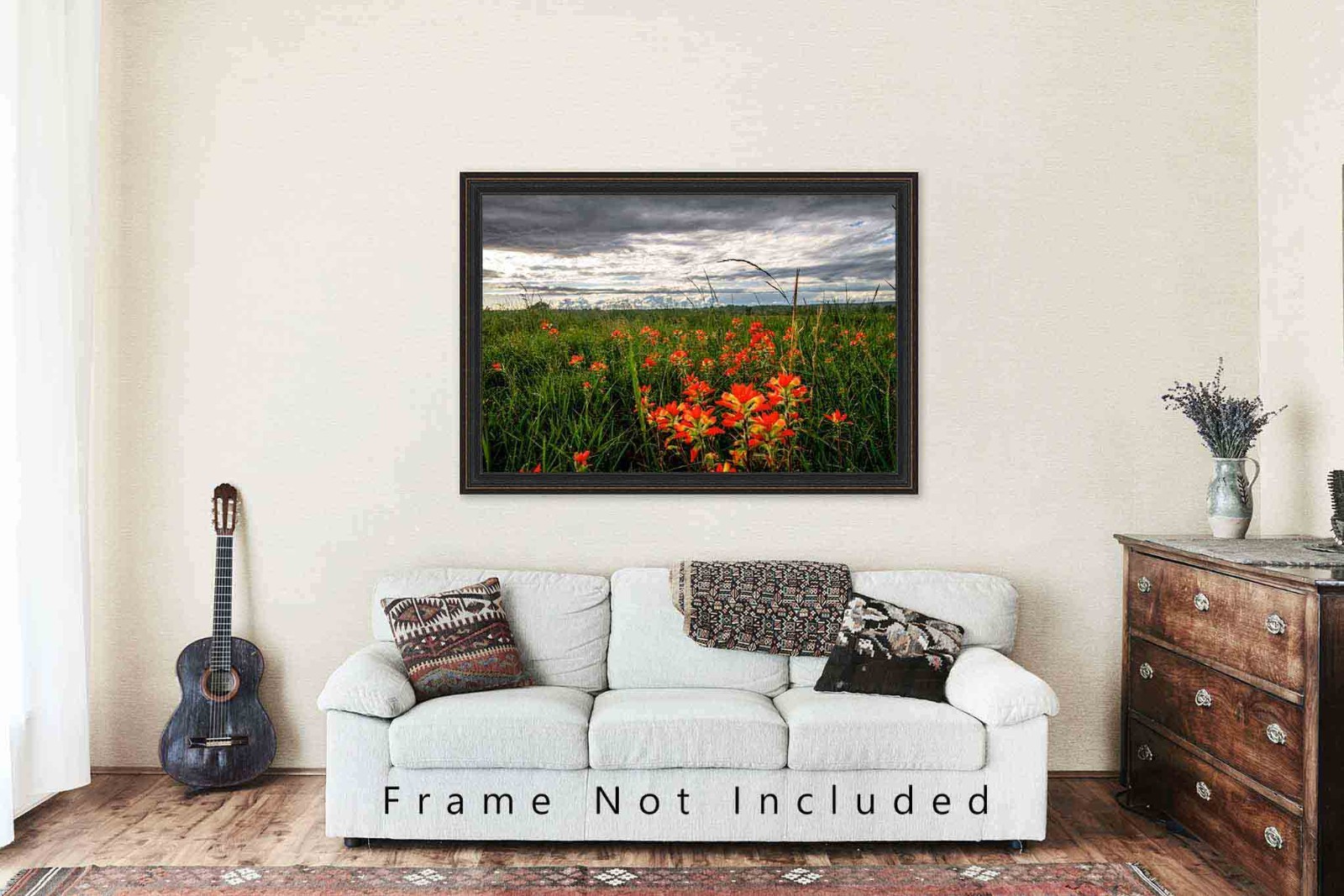 Indian Paintbrush Photography Print: Oklahoma, Wildflowers, Picture, Photo