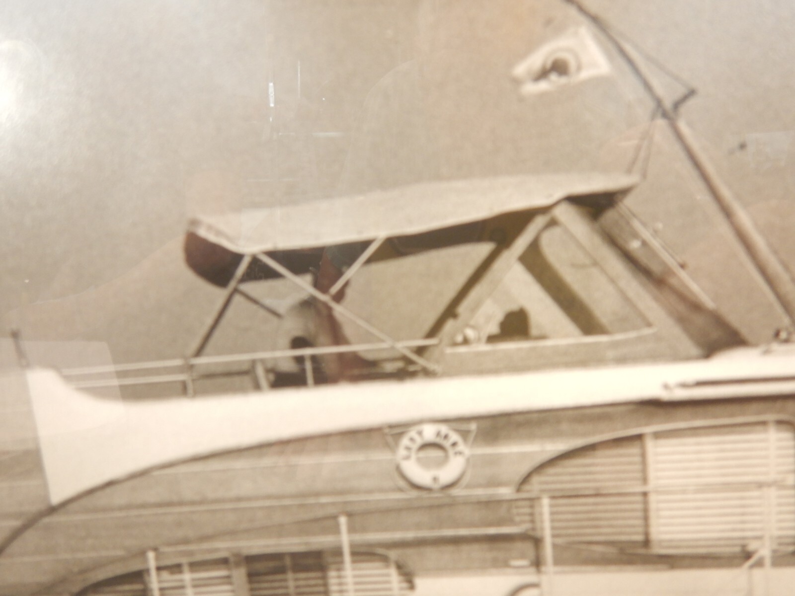 LARGE Vtg 1950s 60s Power Yacht Photograph Richardson Boat Cheaspeake Bay