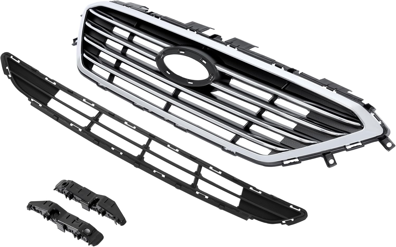 Front Upper & Lower Grille & Bumper Bracket Compatible with 2015-2017 Hyundai So