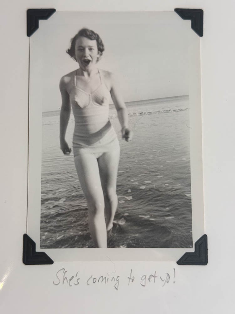 Vintage Found Photo Woman Swimsuit Beach Snapshot Vernacular Photo