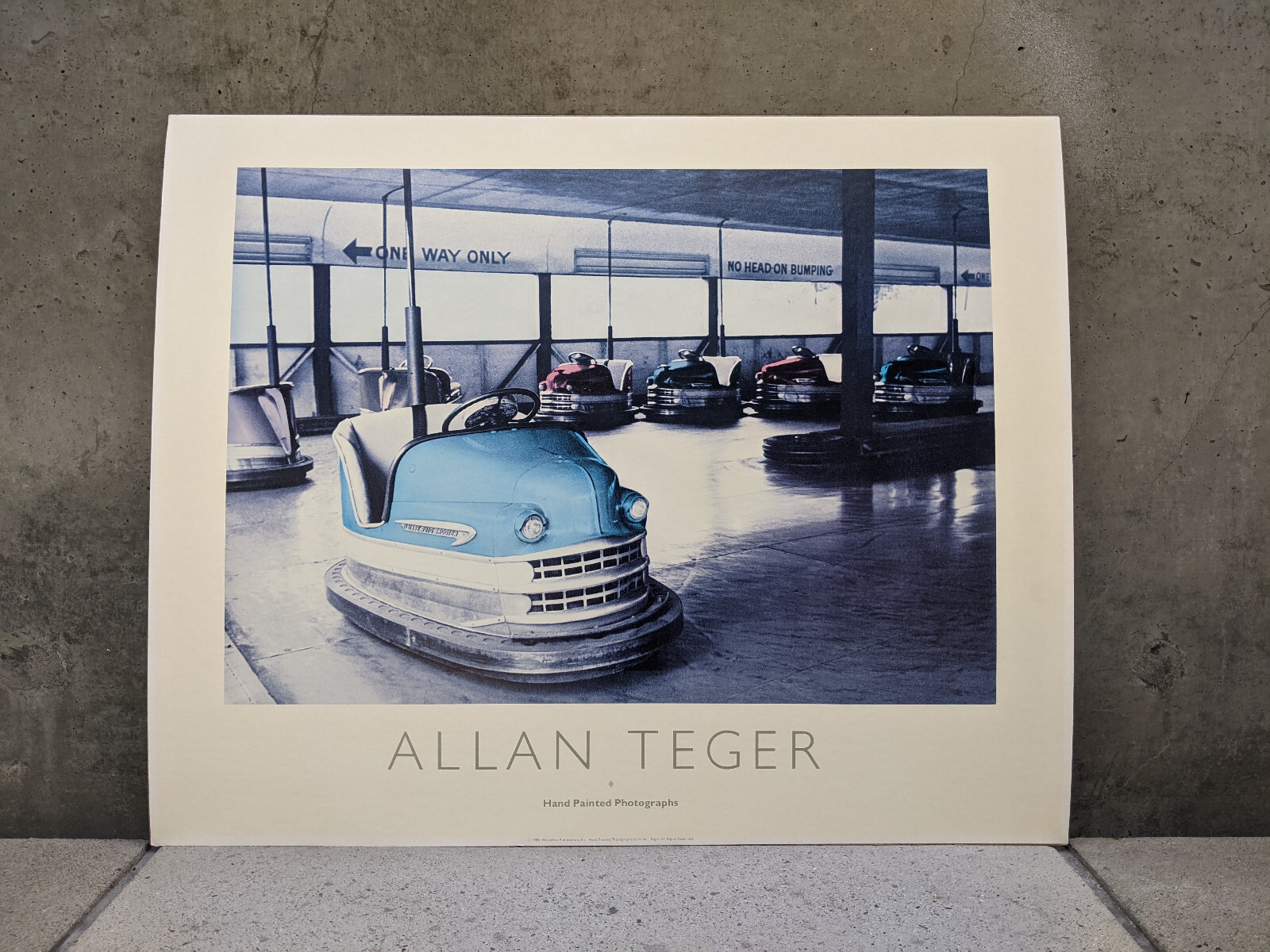 Allan I Teger ’88 Original “Lusse Skooter Bumper Car” HAND PAINTED PHOTOGRAPH