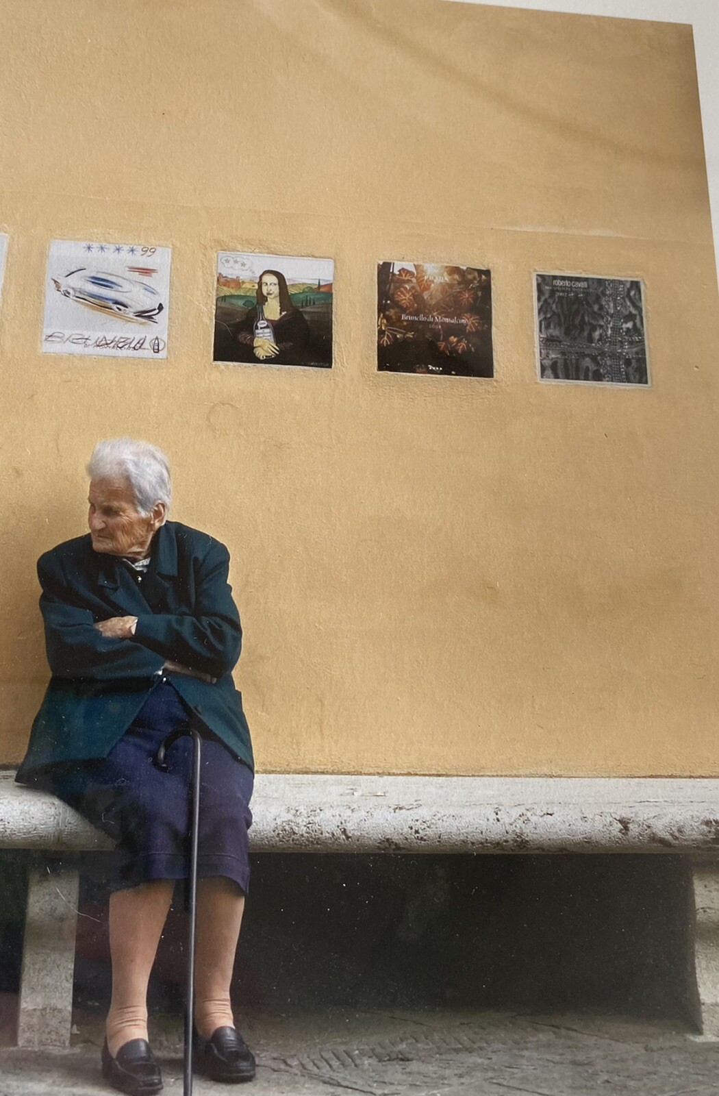 Framed Photograph Italy Darren Olson Art Montalcino Tuscany Grandma Bench Photo