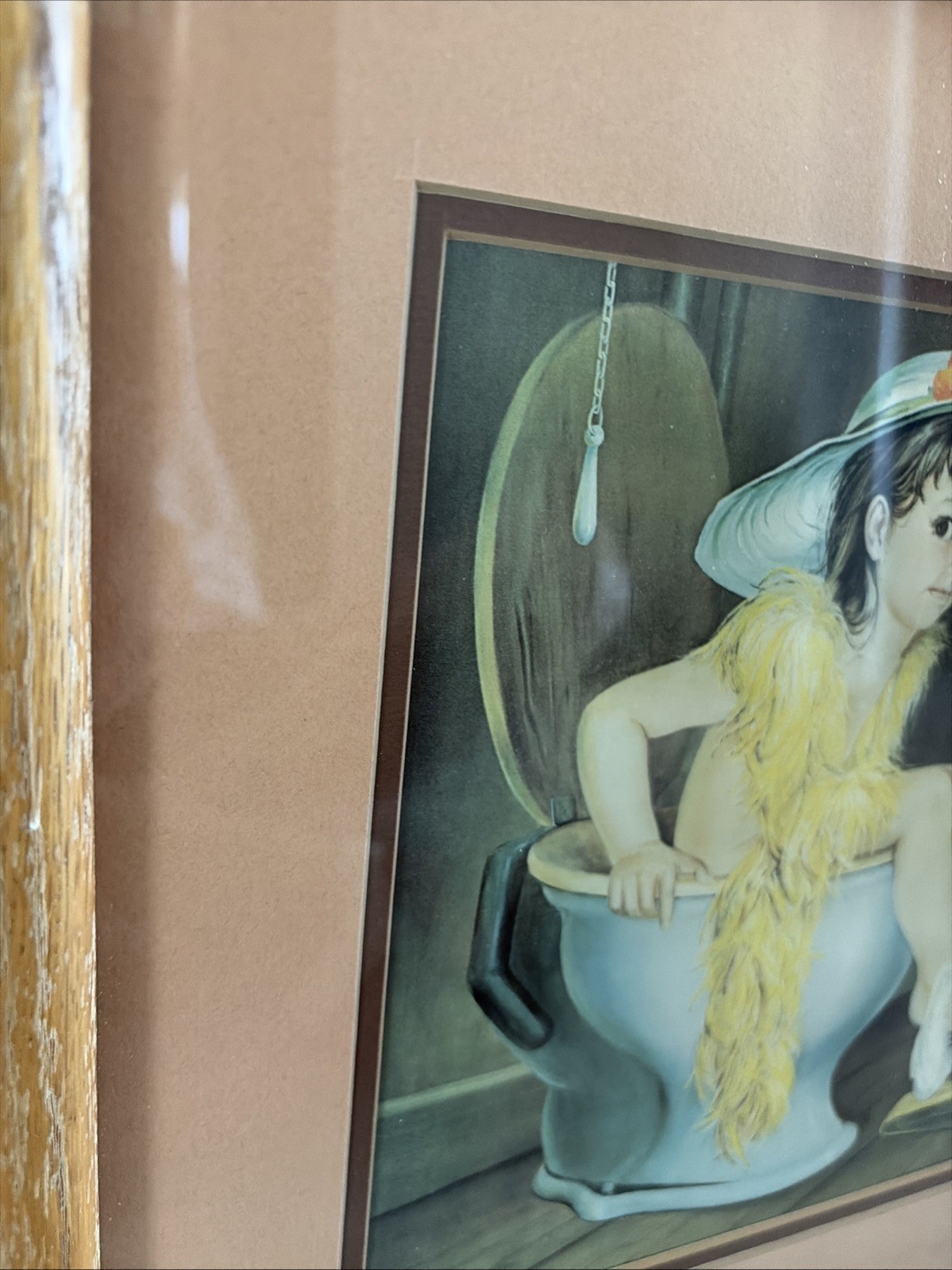 Little Cowboy/Girl Toilet Restroom G. Ranck Framed Print Western Theme Art