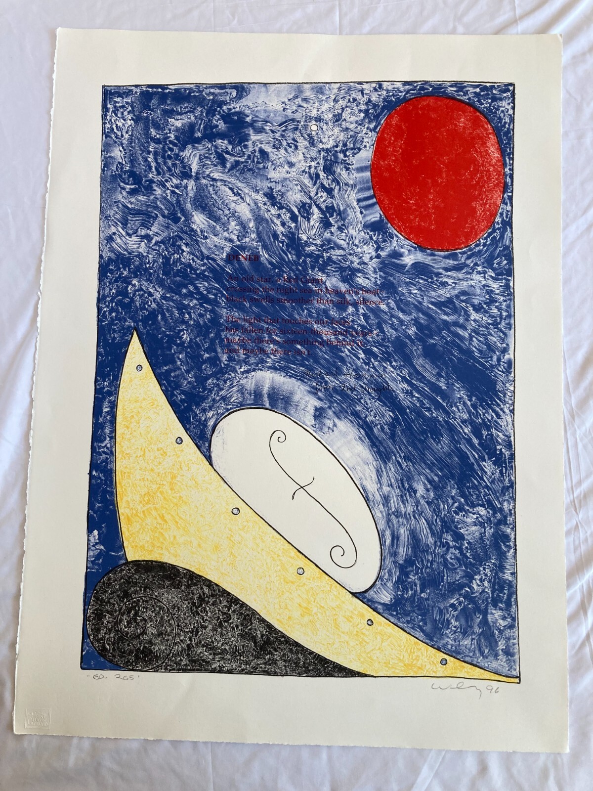 WILLIAM T. WILEY Signed DENEB Lithograph 1996 LIMITED EDITION Print Cleveland