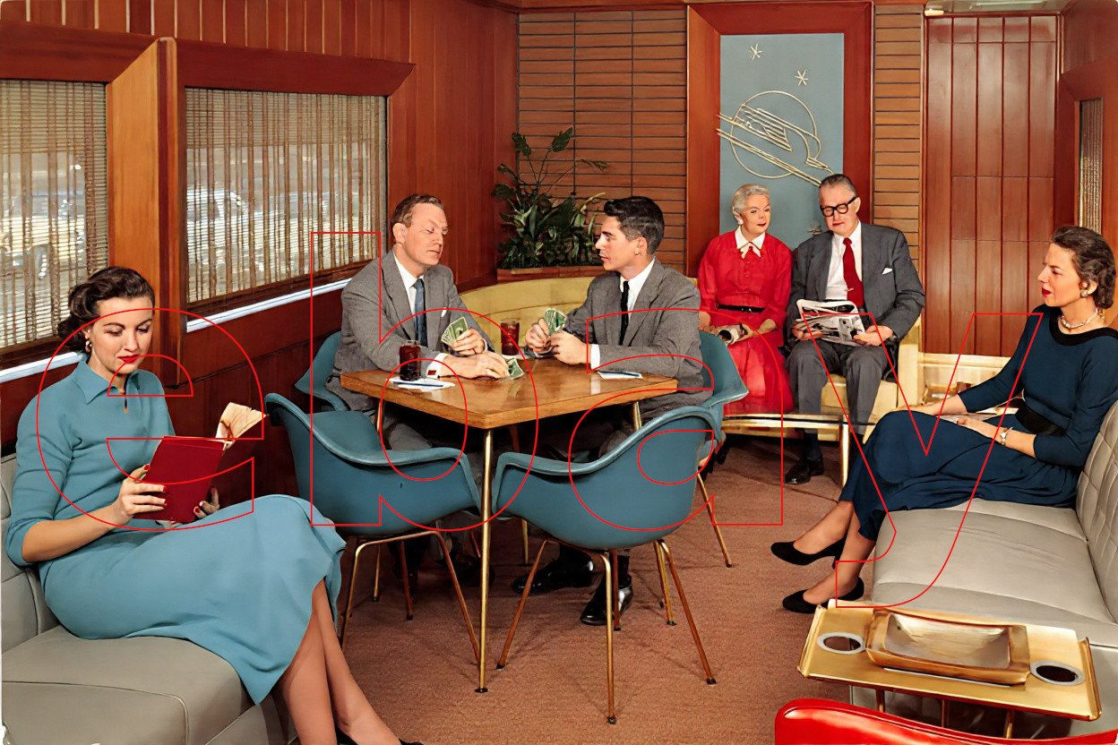 Photo Art Print of the Redwood Lounge on the UP City of Los Angeles circa 1955
