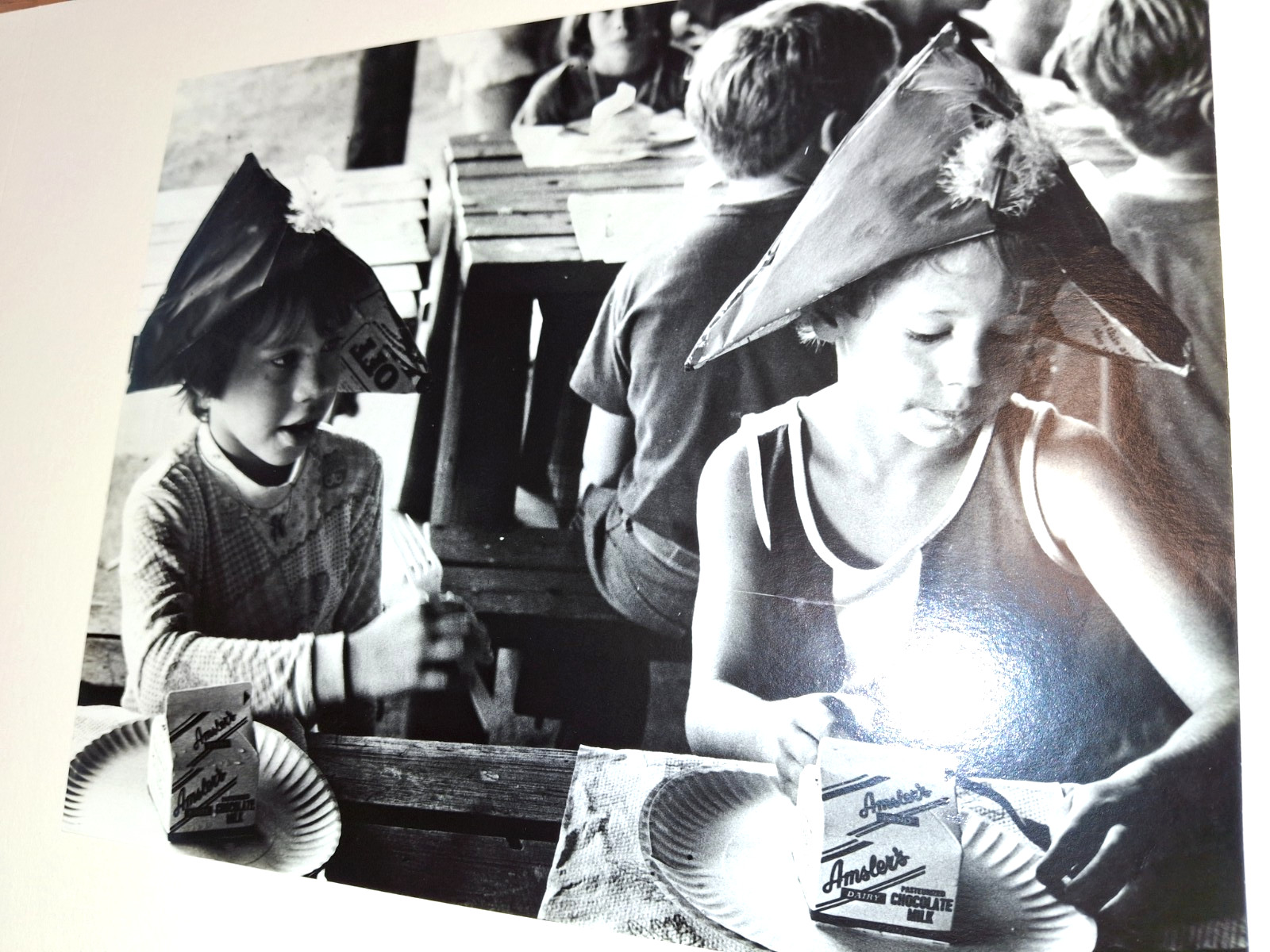 B+W Photography 8″x10″ Kids at Camp 4 Portrait Gelatin Silver Print Vtg Darkroom