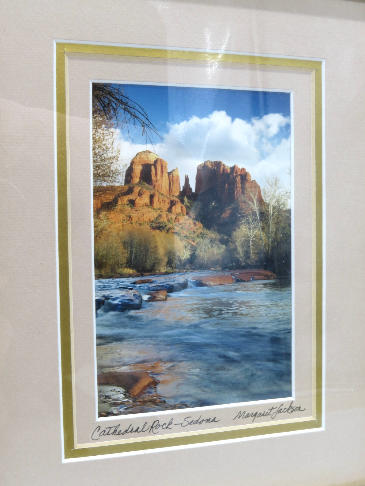 Framed Photograph Cathedral Rock Sedona Signed by Margaret Jackson