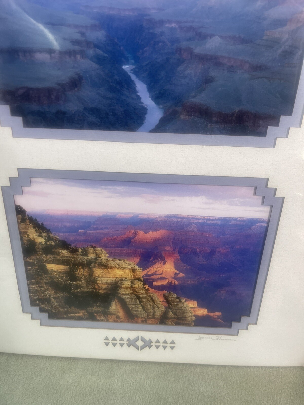 JAMES THOMSON Photography ~ Grand Canyon Desert Arizona ~ 2 Photo Matted 11×14