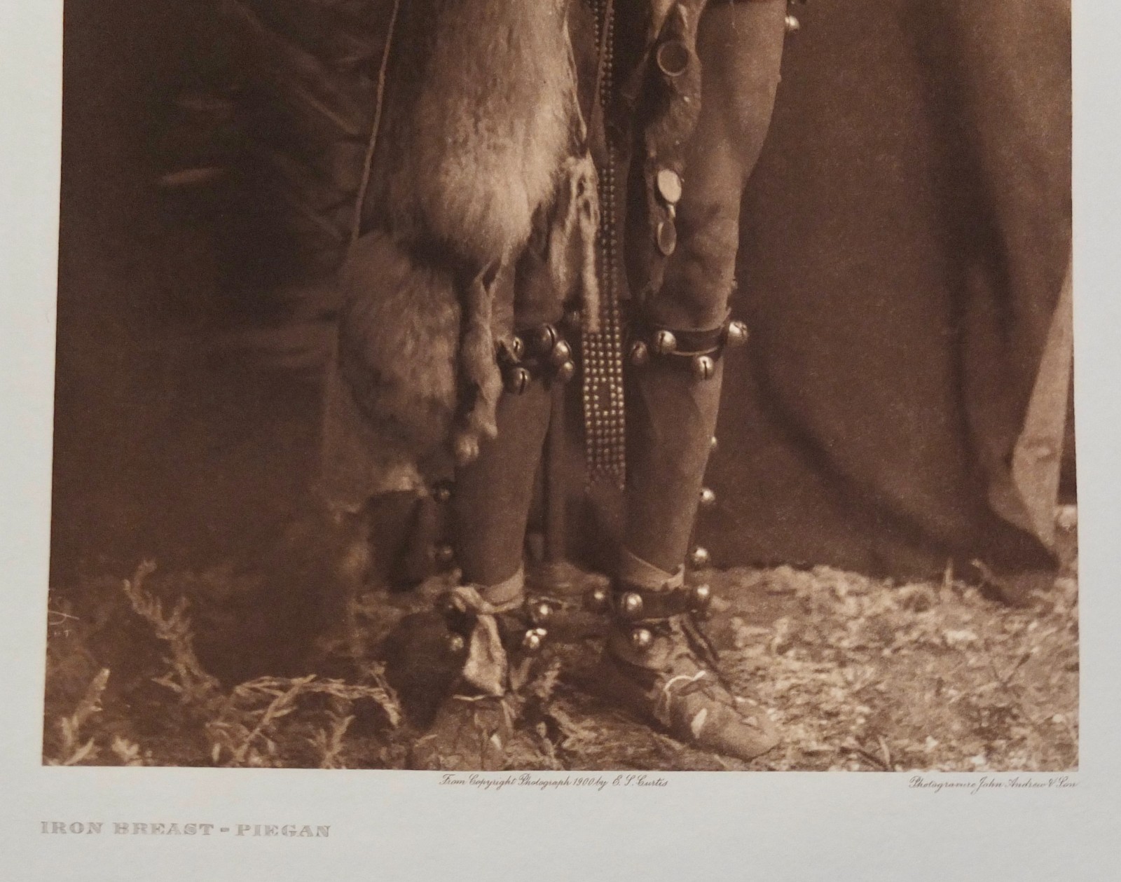 Edward S. Curtis “Iron Breast – Piegan” From Original 1900 Photogravure Negative