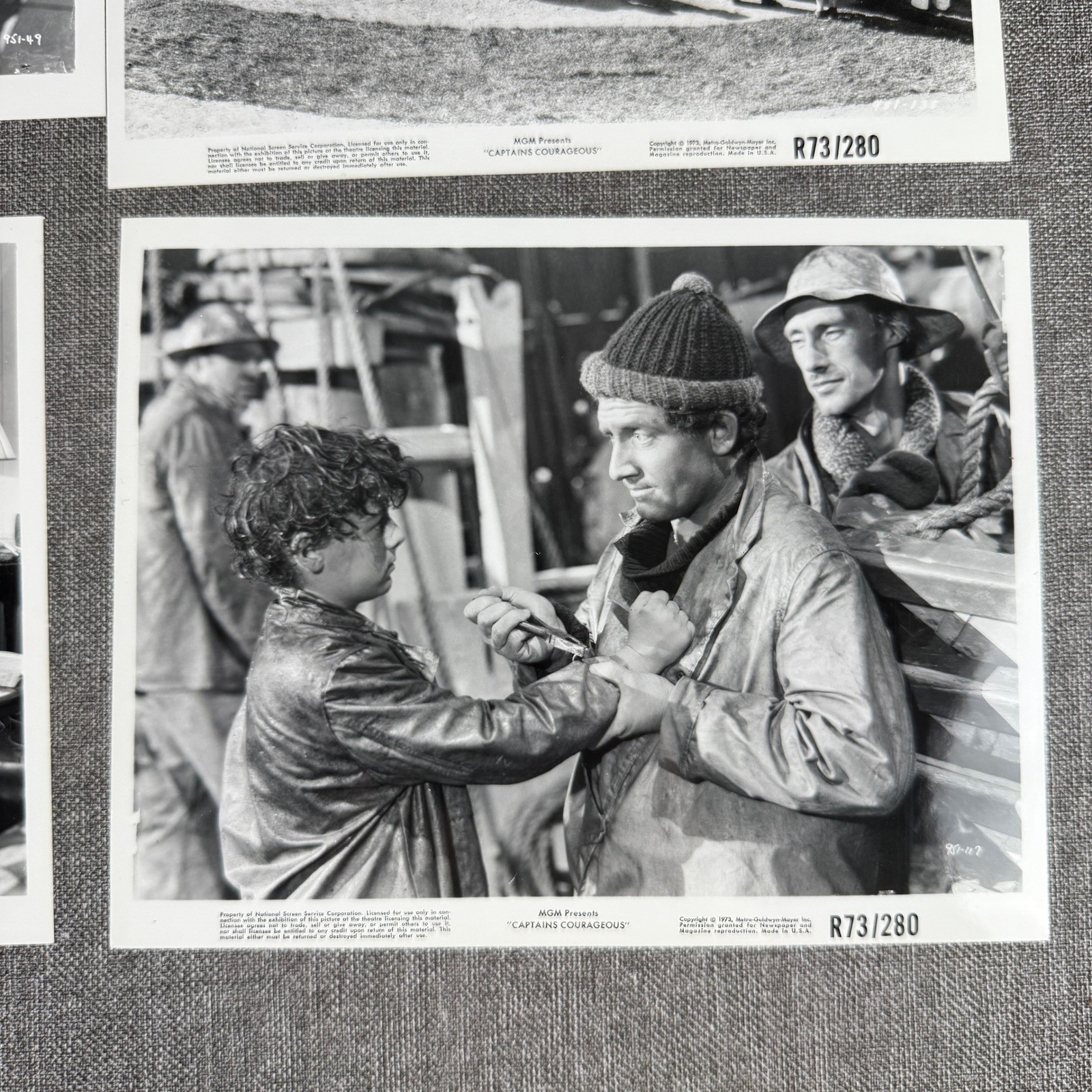Captains Courageous Lionel Barrymore lot of 6 B&W movie stills pictures