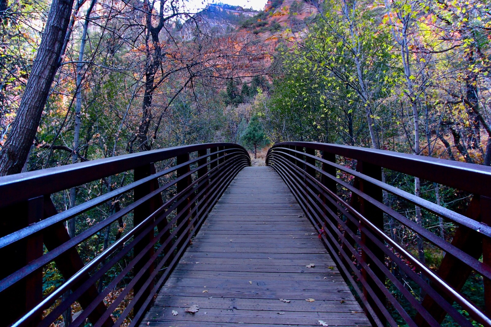 Metal Wall Print 36×24 The Bridge at West Fork Creek Sedona Desert Landscape Art