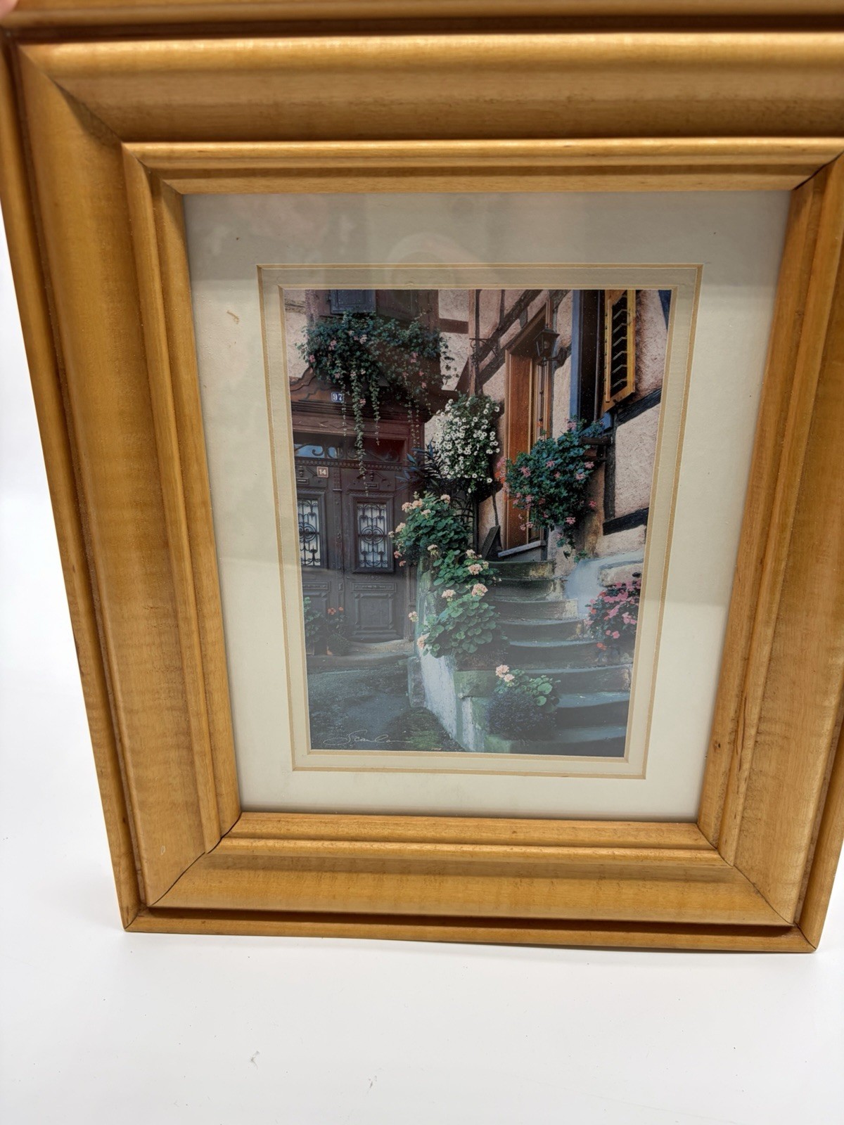 Scanlan Photo In Wood Matted Framed “Steps in Time” in Alsace, France