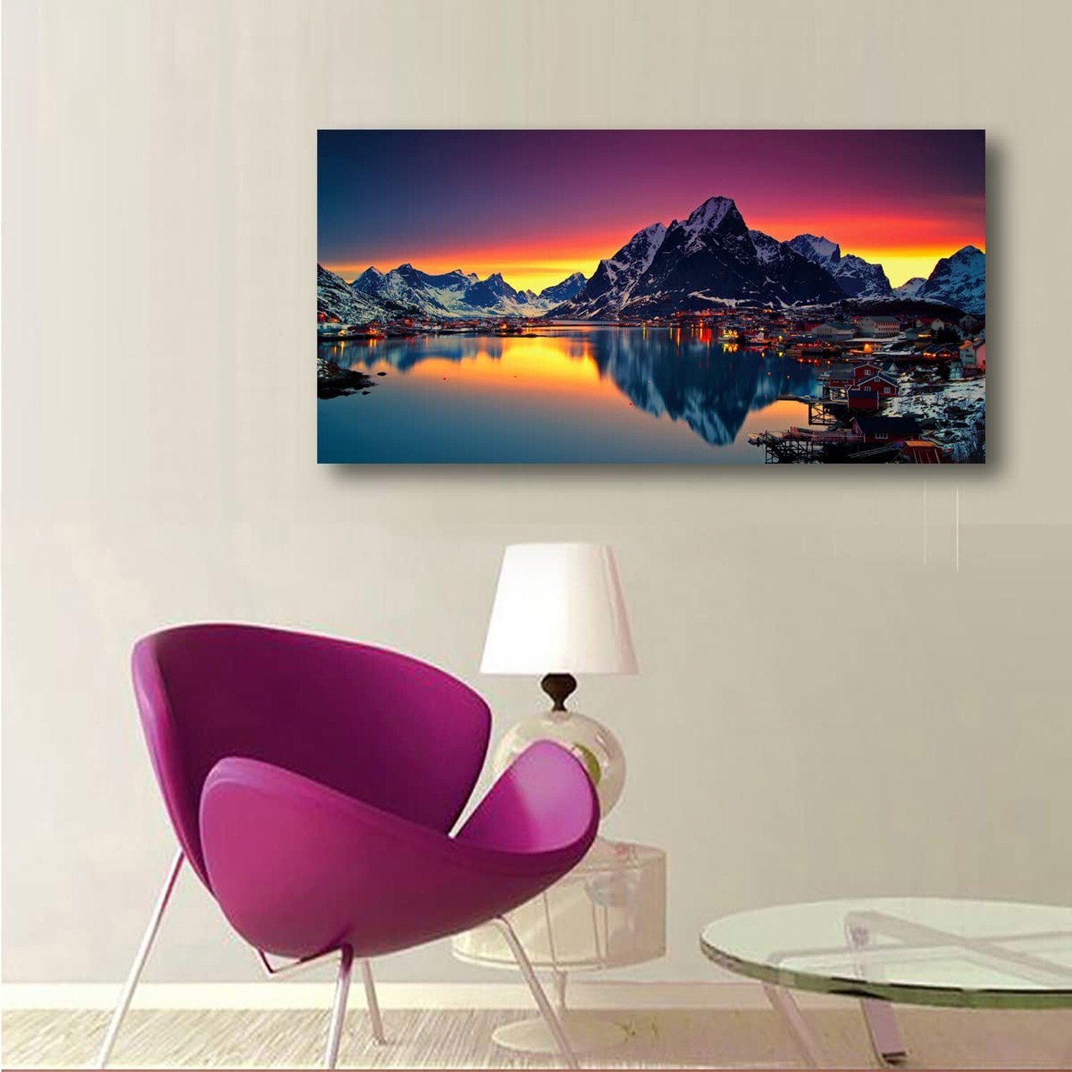 Nature Wall Art Colorful Lake Mountain Picture Canvas Prints Poster Landscape…