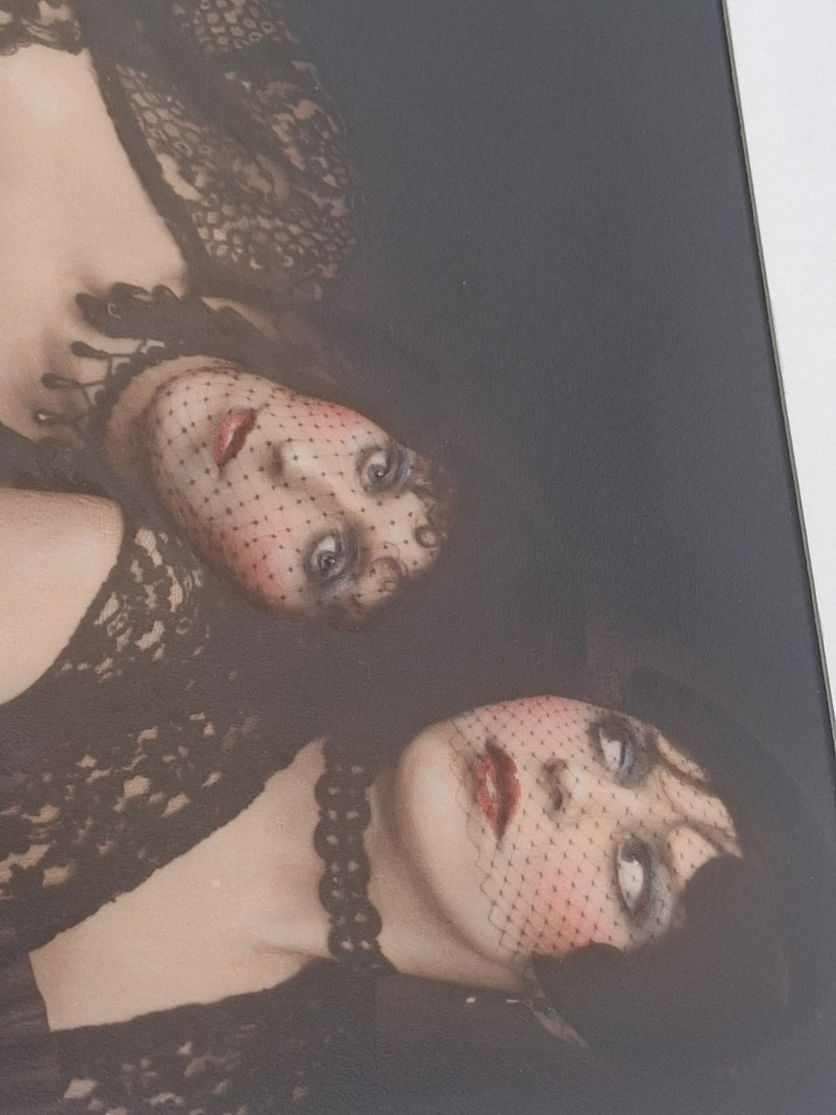 Black Widows Photograph Gary Johnson Signed Oddity Flapper Women Hand Colored