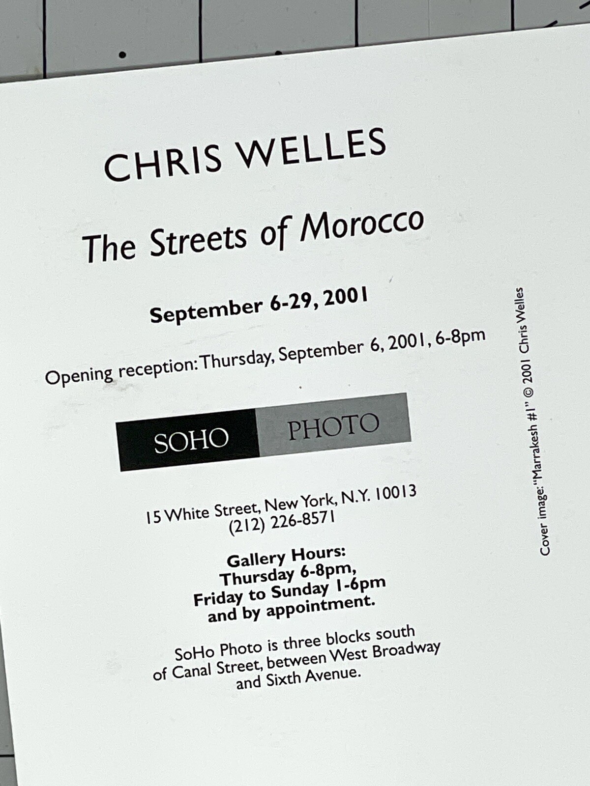 Chris Welles (1937-2010) Art Announcement Card 2001 – Streets Of Morocco