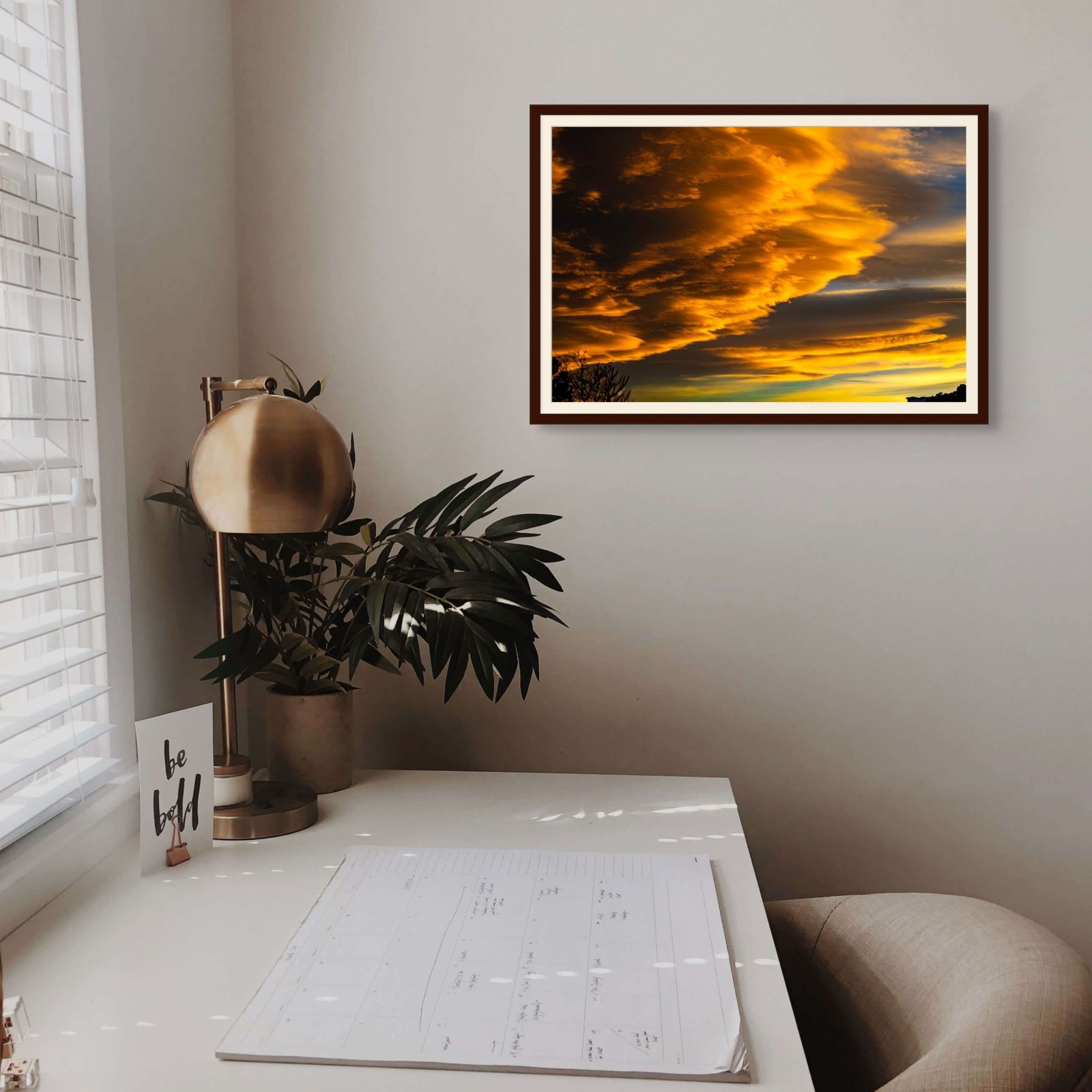 13×19 Fine Art Photography Print – Golden Sky – Archival Photo Paper