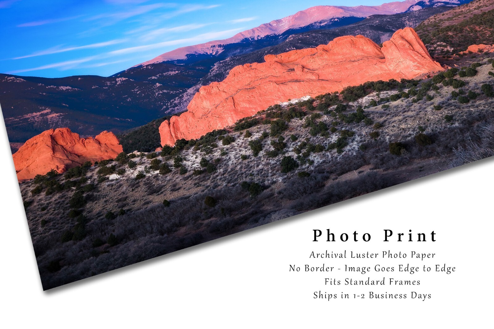 Rocky Mountain Photography Print – Picture of Pikes Peak in Colorado Springs