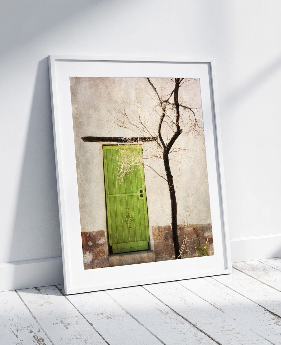 Adobe Green Door, Tucson Arizona Southwest Wall Art Photography
