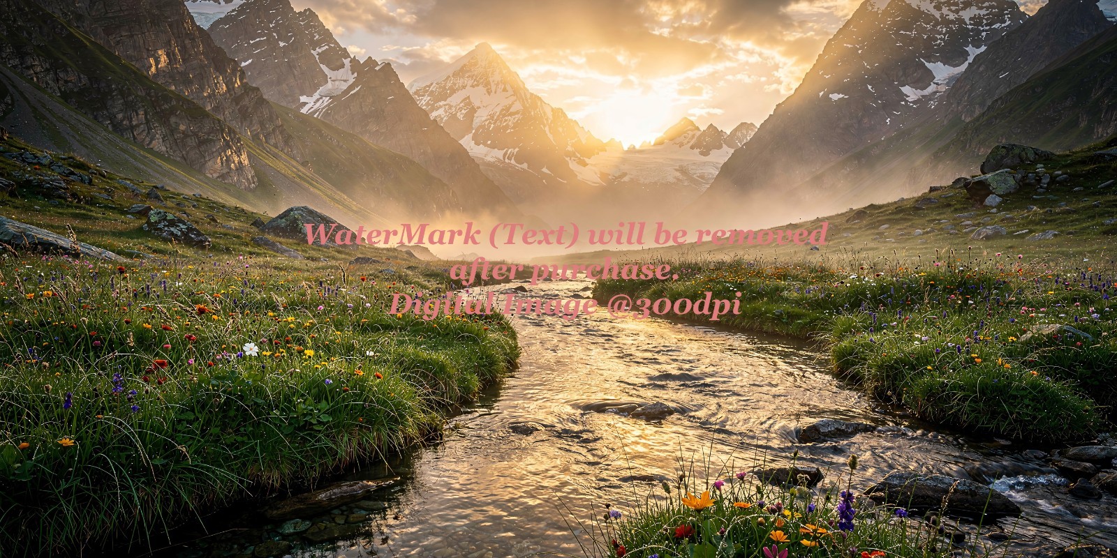 Digital Image Picture Photo Wallpaper Background Desktop River Mountains Art RM3