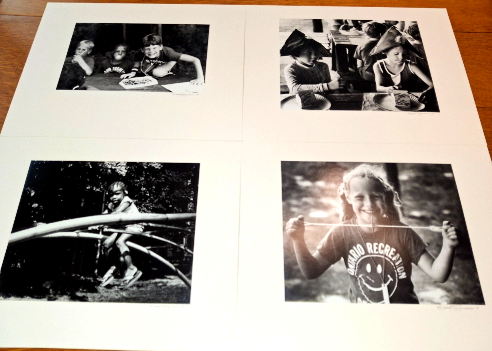 B+W Photography 8″x10″ Kids at Camp 4 Portrait Gelatin Silver Print Vtg Darkroom